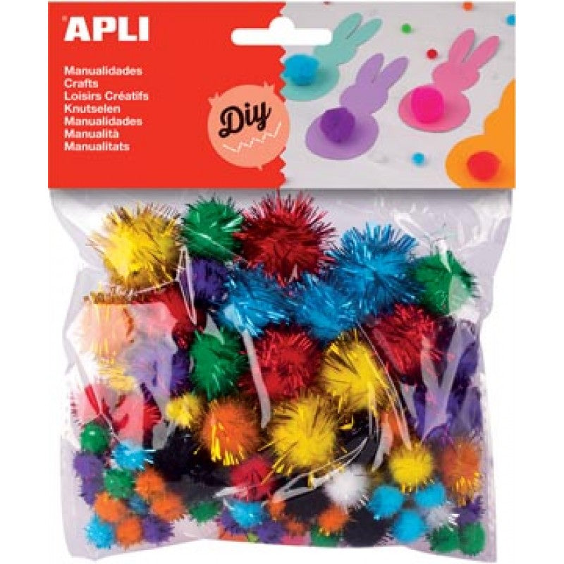 Pompons couleurs brillantes