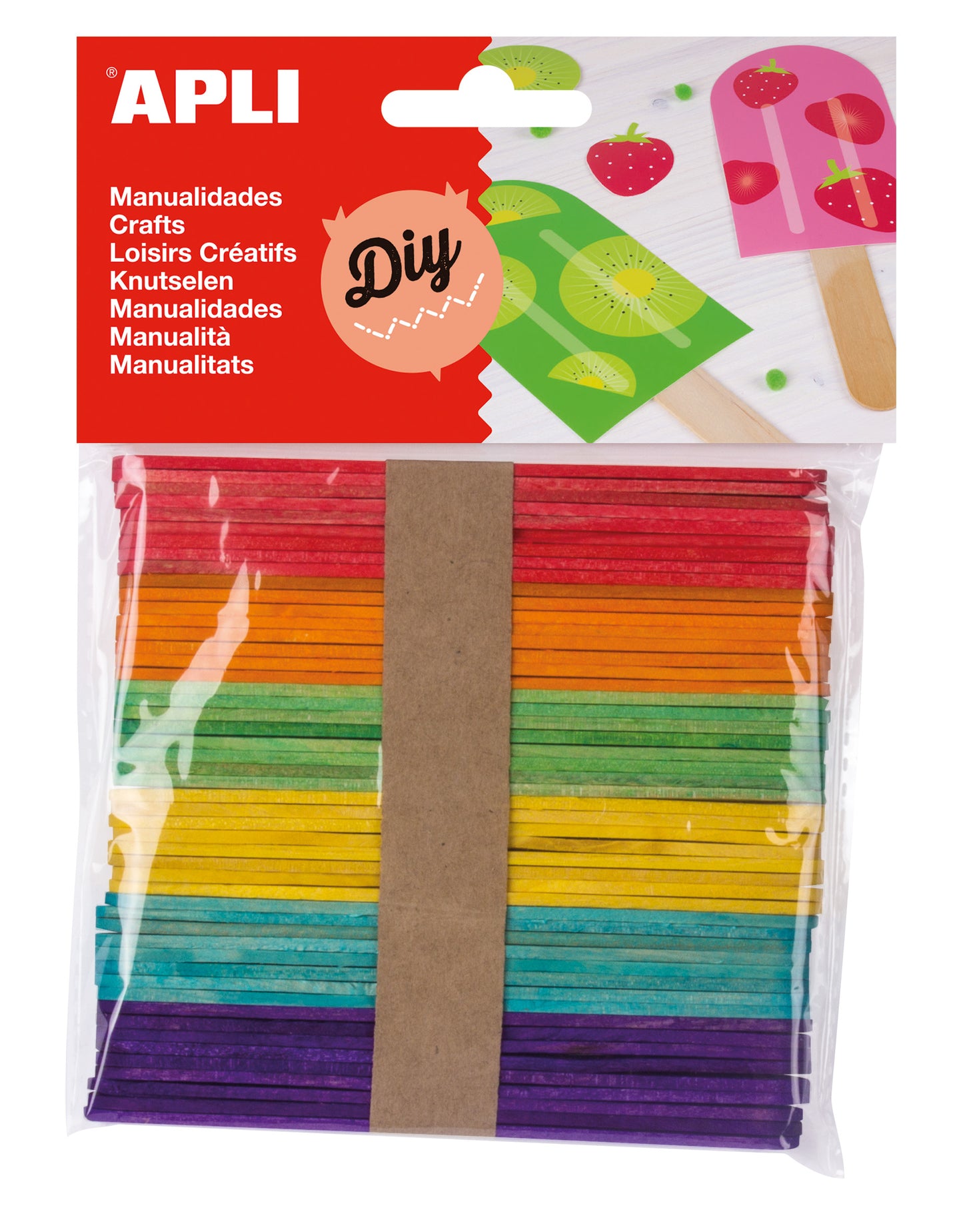 Batonnets en bois Couleurs 10mm