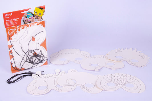 Masques animaux à colorier