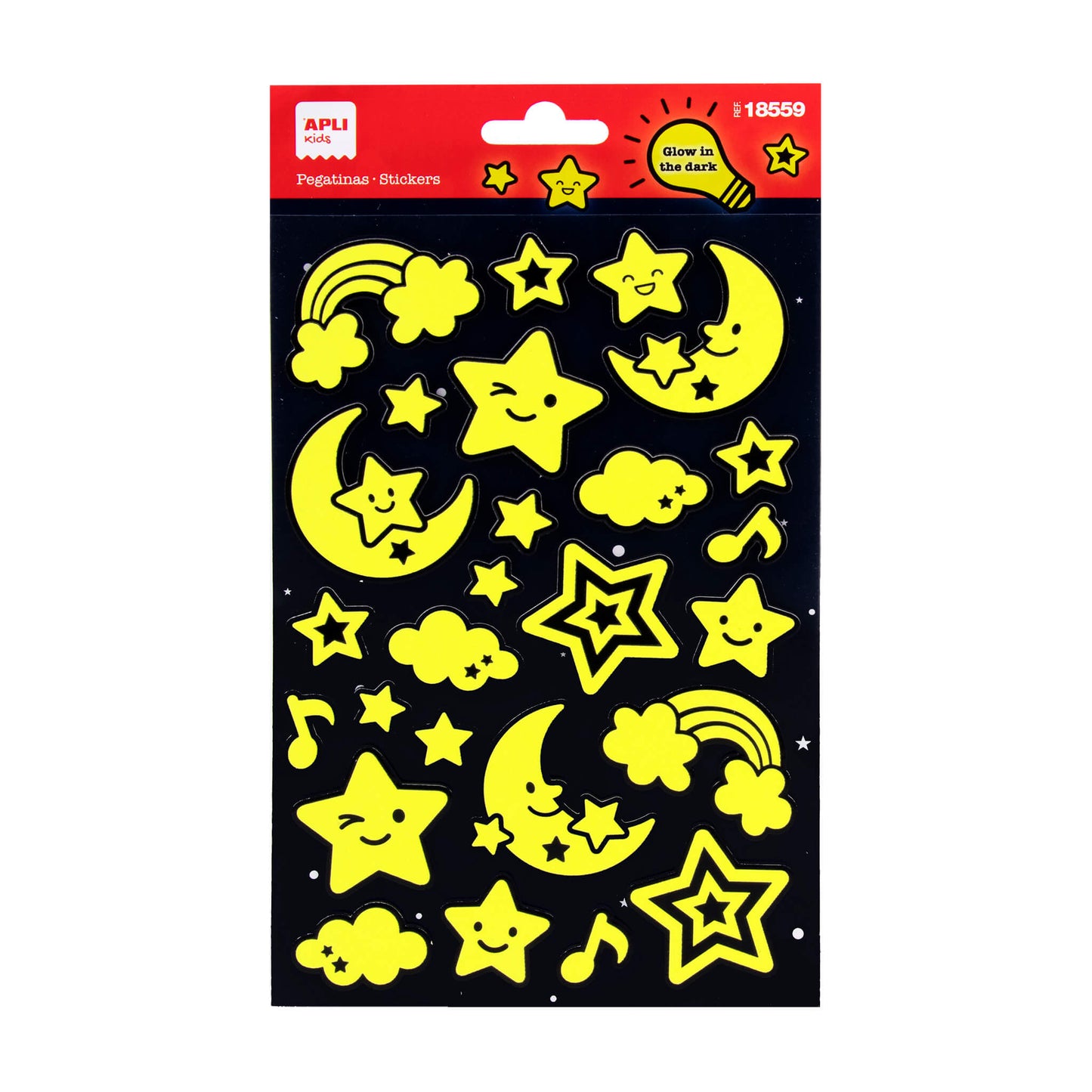 Stickers Luminescents - Etoiles et lunes