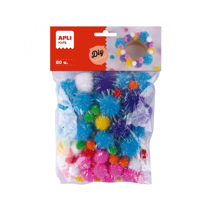 Pompons pastel brillantes