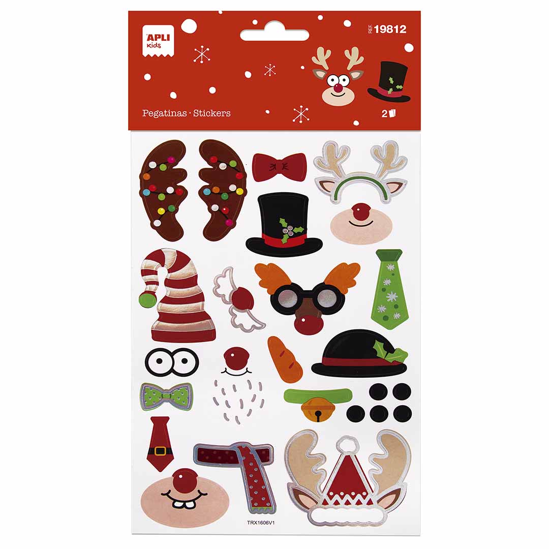 Stickers de Personnages de Noël à assembler
