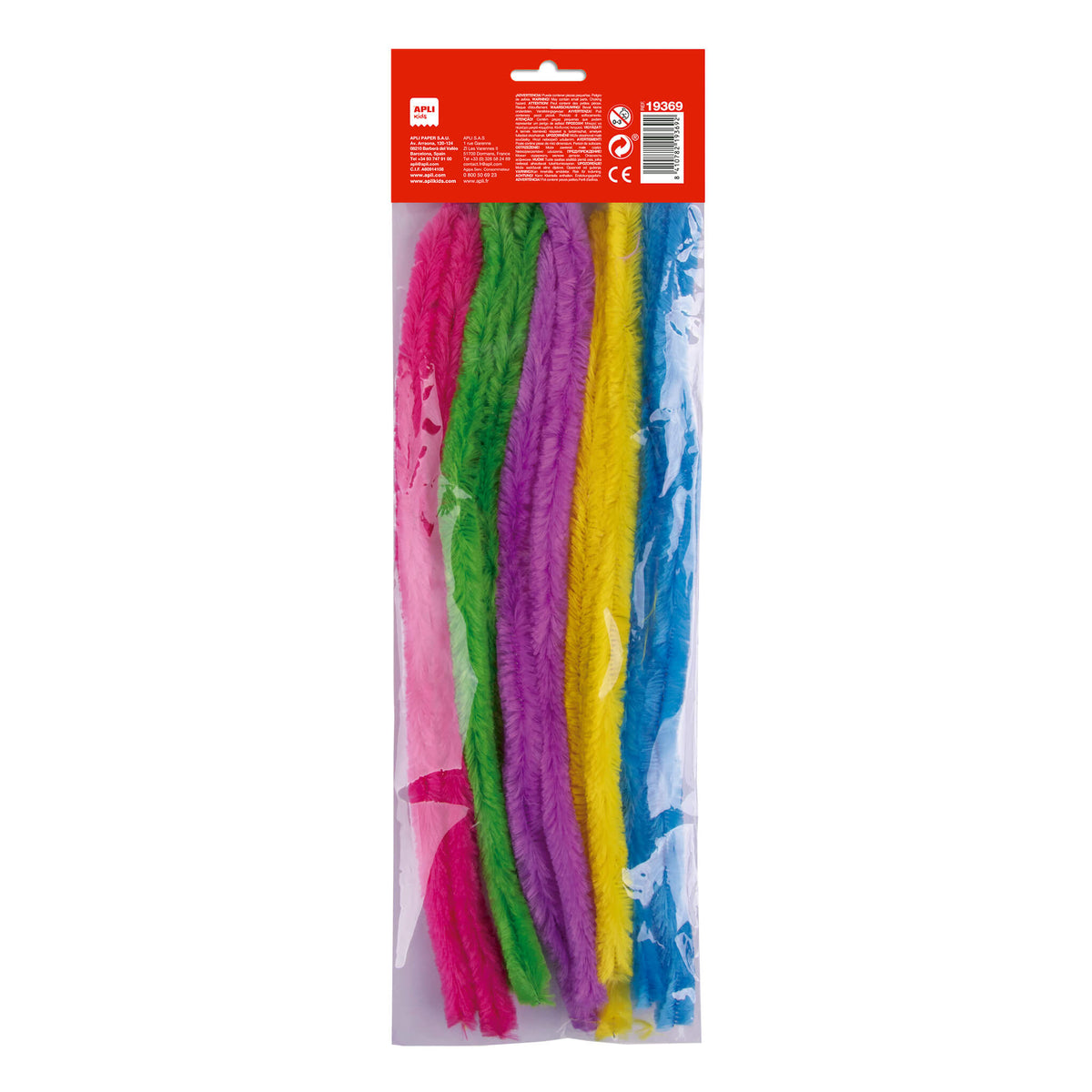Chenilles géantes aux couleurs assorties