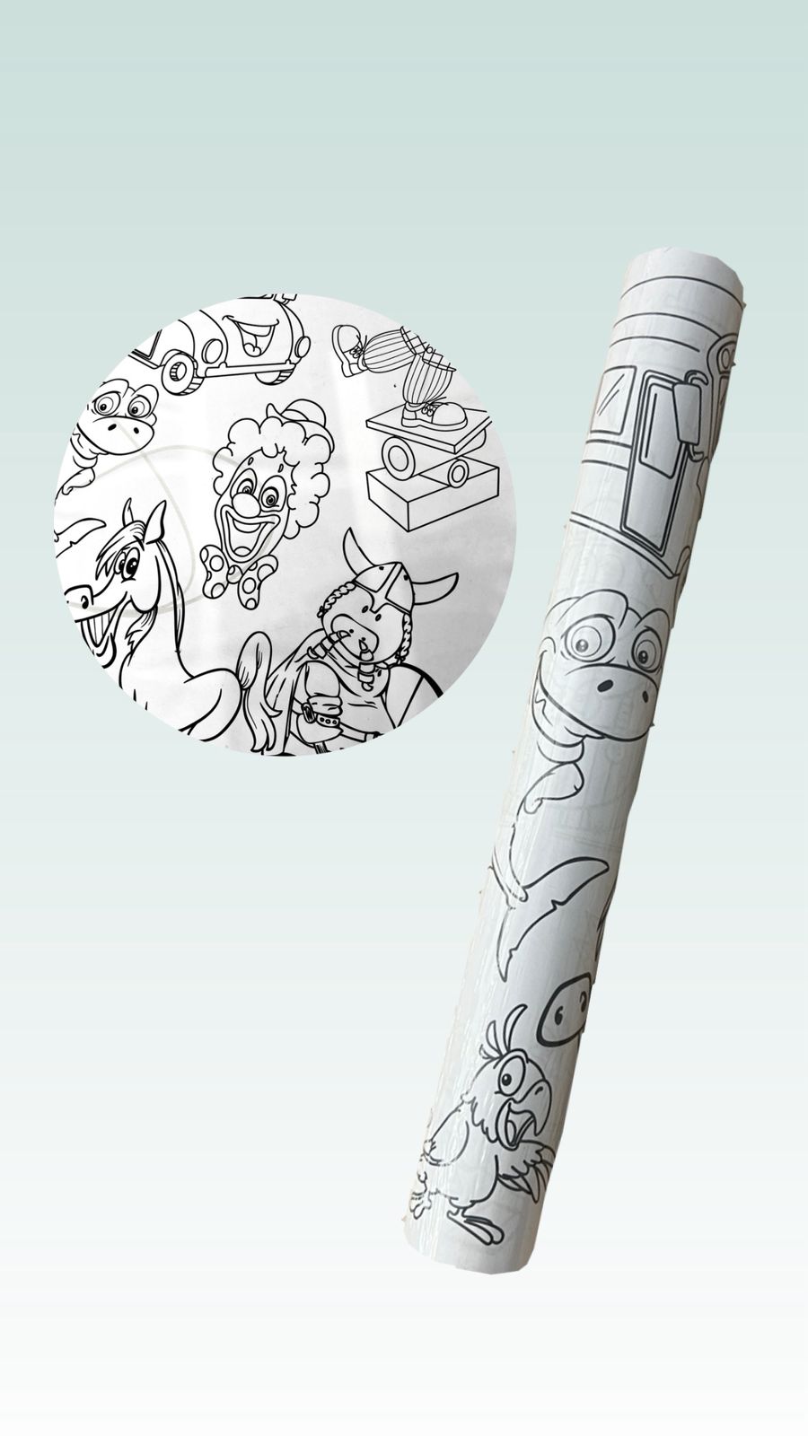 Rouleau de coloriage adhésif - Garçon