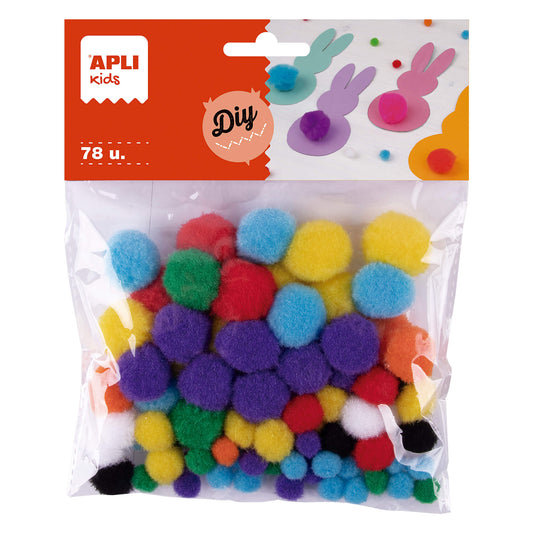 Pompons couleurs diverses