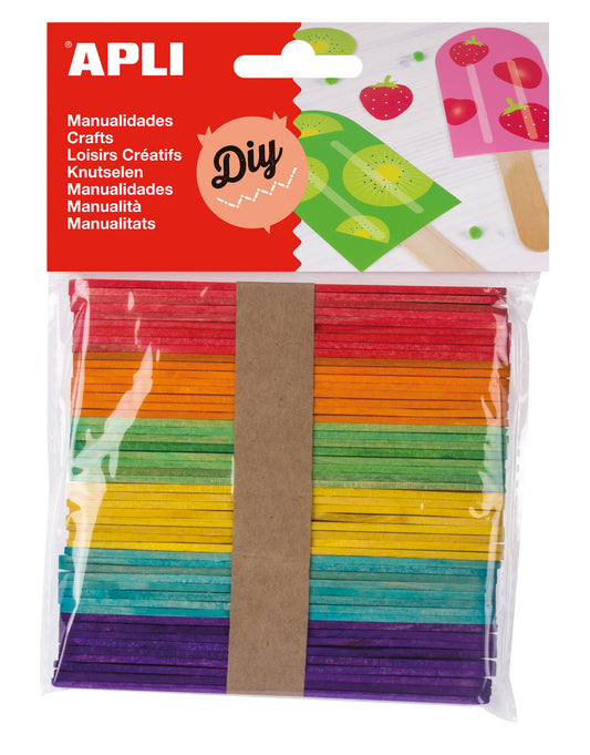 Batonnets en bois Couleurs 10mm