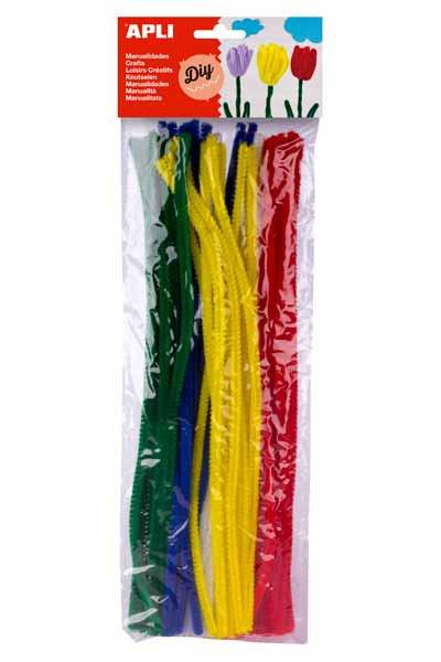 Chenilles couleurs assorties