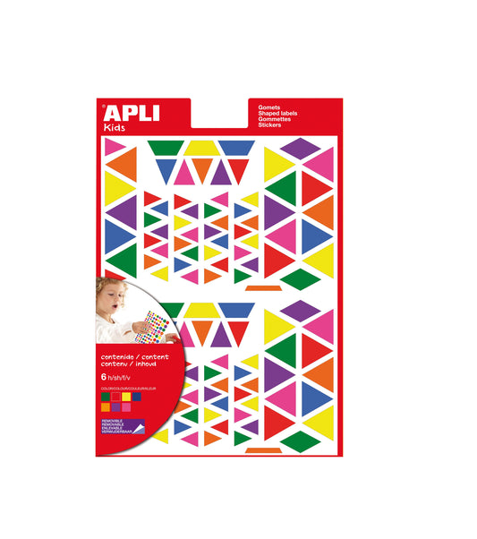 Gommettes triangulaires multicolores