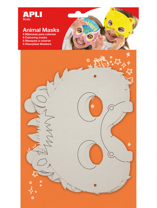 Masques animaux à colorier