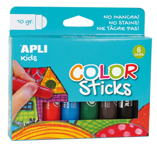 Color sticks - Couleurs assorties 6u.