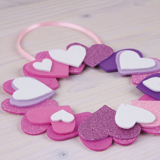 Cœurs imprimés en mousse EVA adhésives 40 u.