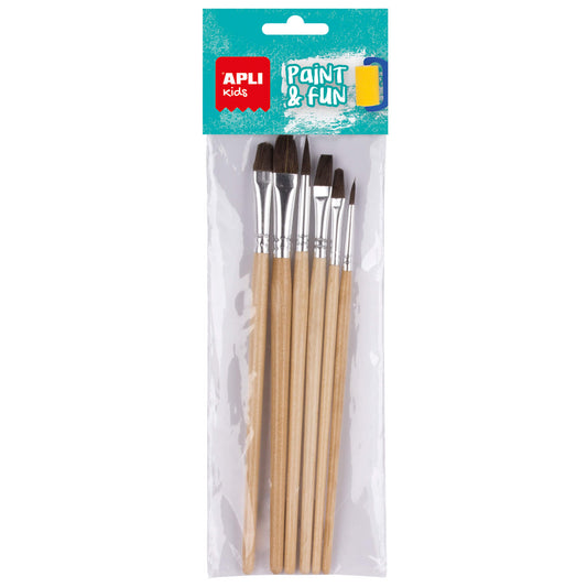 Pinceaux en bois divers 6 u.