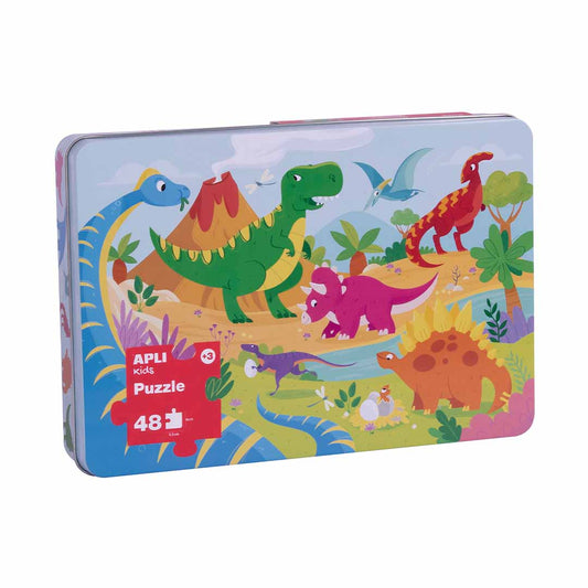Puzzle en boite métallique - DINOSAURES