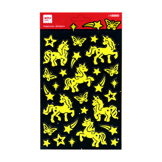 Stickers luminescents - Licorne