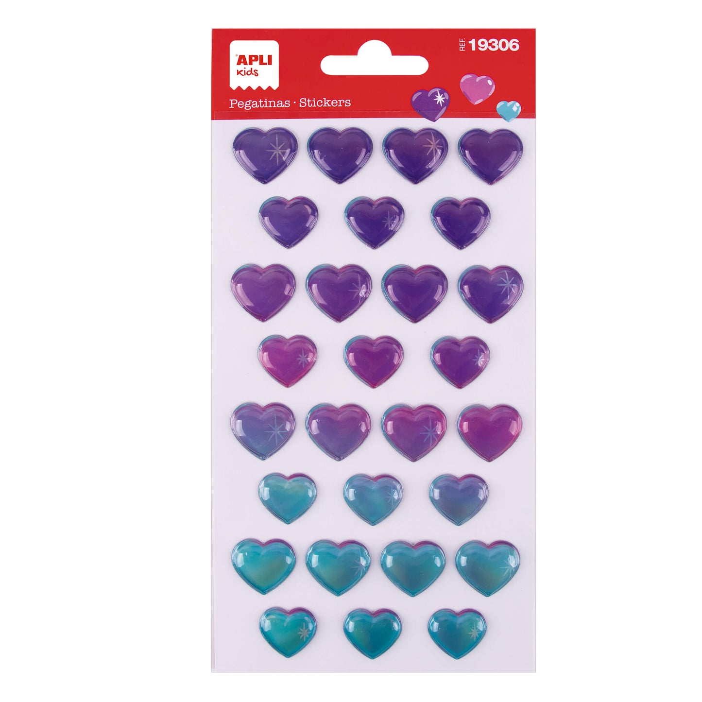 Stickers cœurs en 3D