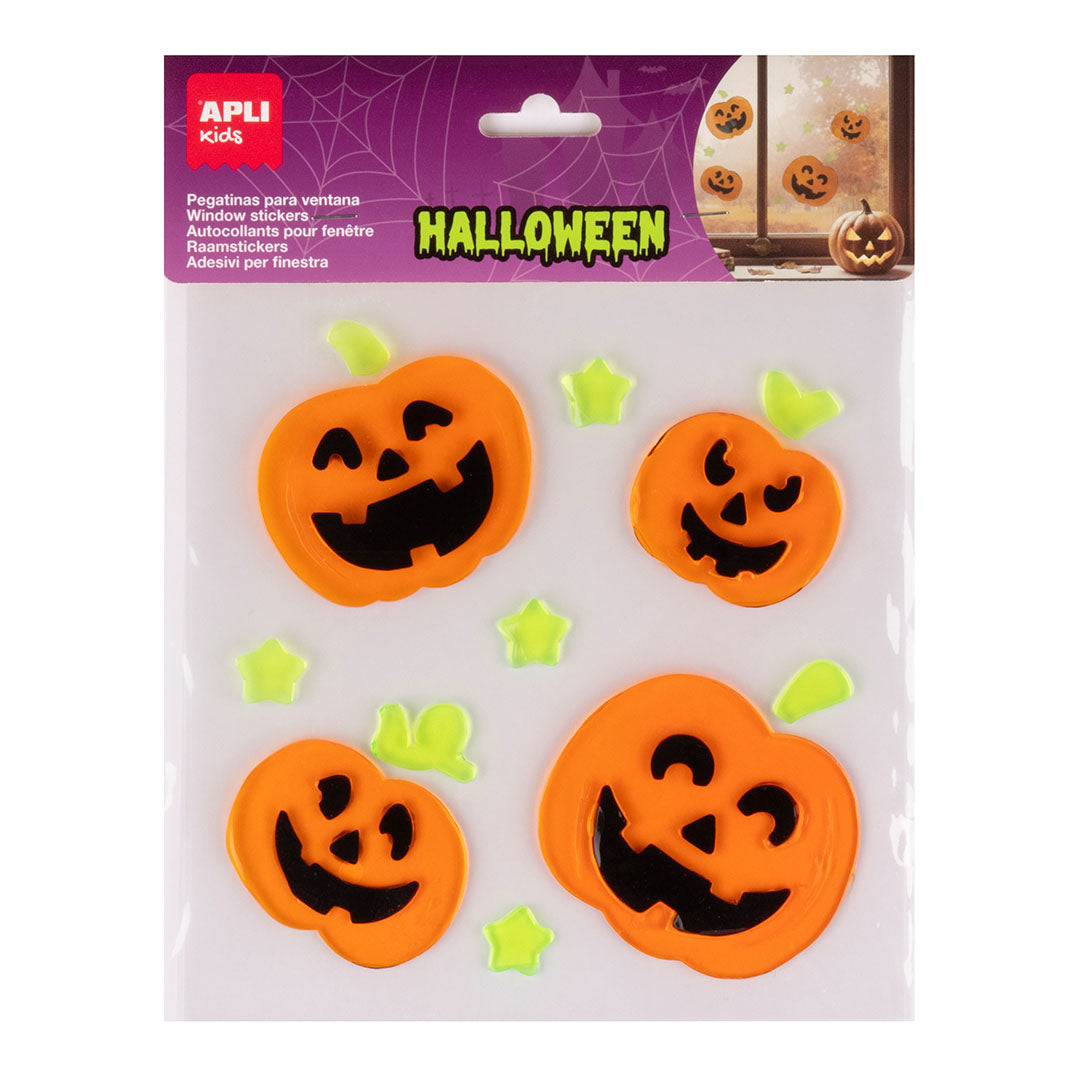 HALLOWEEN - Autocollants pour vitre à la gelée - Citrouille