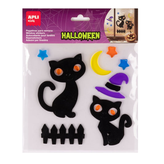 HALLOWEEN - Autocollants pour vitre à la gelée - Chat Noir