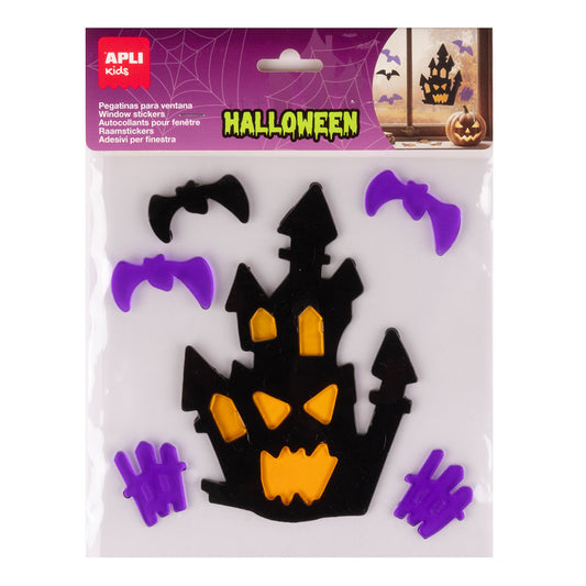 HALLOWEEN - Autocollants pour vitre à la gelée - Maison hantée