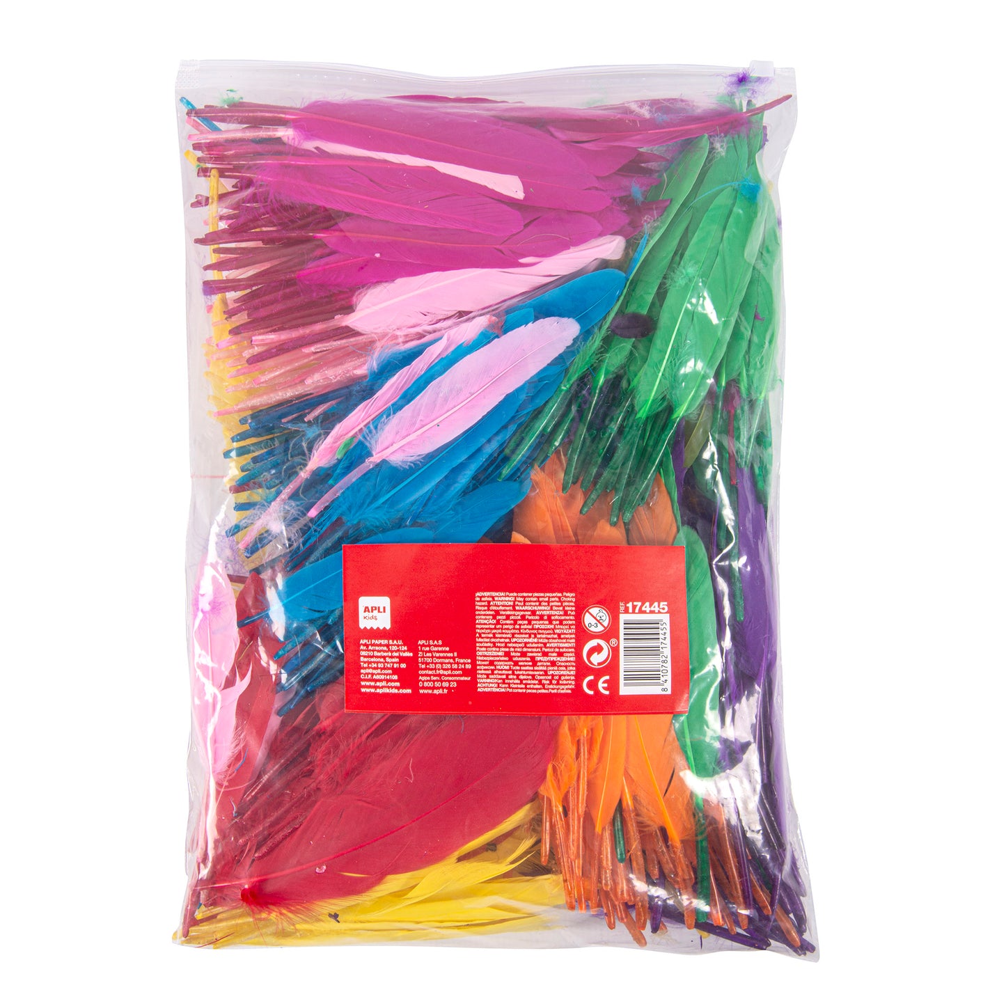 Plumes d'oies couleurs assorties 500 u.