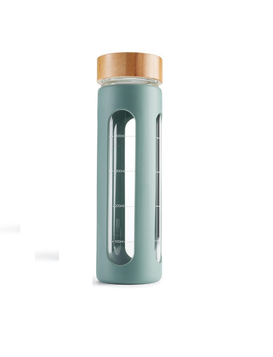 Gourde en verre recyclable - Vert 600 ml
