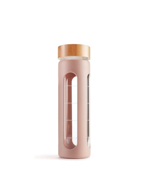 Gourde en verre recyclable - Rose 600 ml