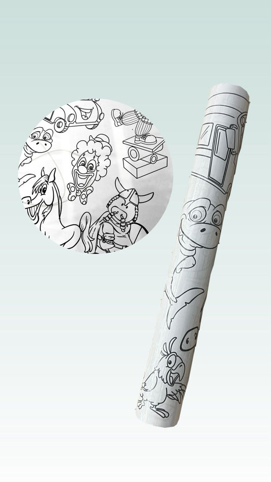 Rouleau de coloriage adhésif - Garçon