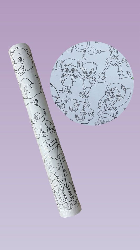 Rouleau de coloriage adhésif – Fille