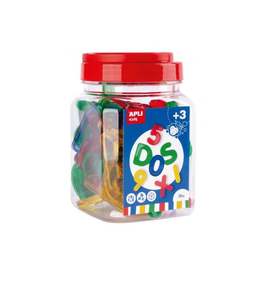 Box de 36 lettres et chiffres transparents