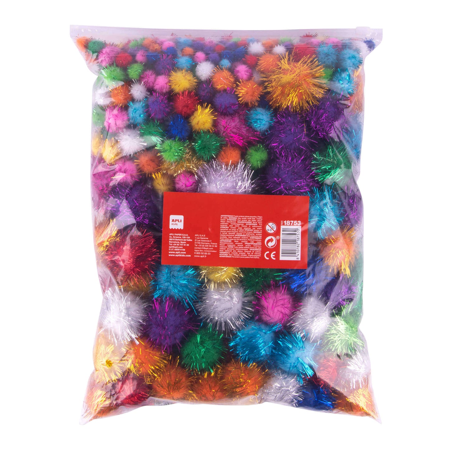 Pompons aux couleurs brillantes 400 u.