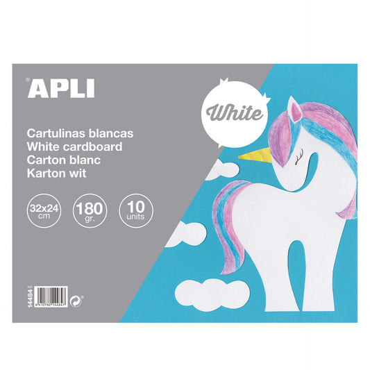 Bloc de feuilles cartonnées blanches 32x24 cm 10 f.