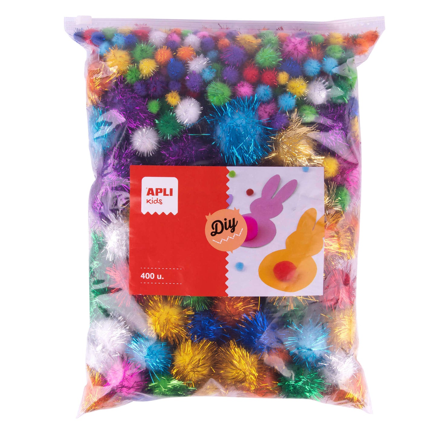 Pompons aux couleurs brillantes 400 u.