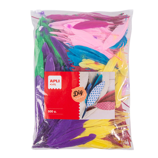Plumes d'oies couleurs assorties 500 u.