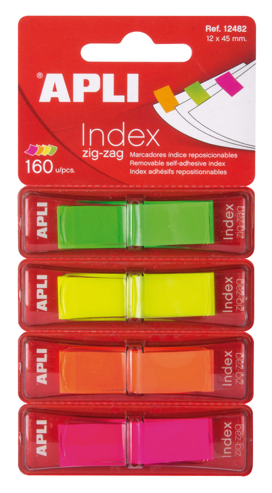 Index adhésifs film Zigzag Fluo